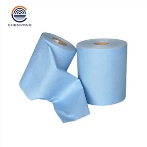 Draps de neteja no teixits absorbents d'oli blau